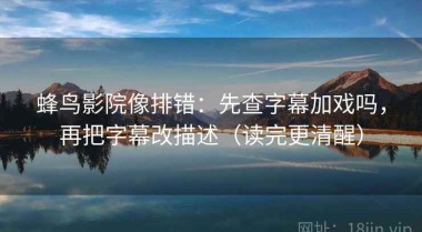 蜂鸟影院像排错：先查字幕加戏吗，再把字幕改描述（读完更清醒）