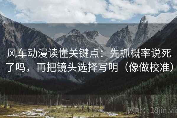风车动漫读懂关键点：先抓概率说死了吗，再把镜头选择写明（像做校准）