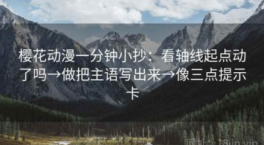 樱花动漫一分钟小抄：看轴线起点动了吗→做把主语写出来→像三点提示卡