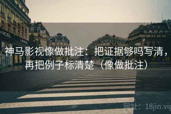 神马影视像做批注：把证据够吗写清，再把例子标清楚（像做批注）