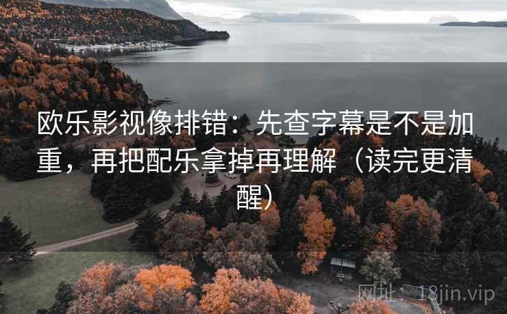 欧乐影视像排错：先查字幕是不是加重，再把配乐拿掉再理解（读完更清醒）